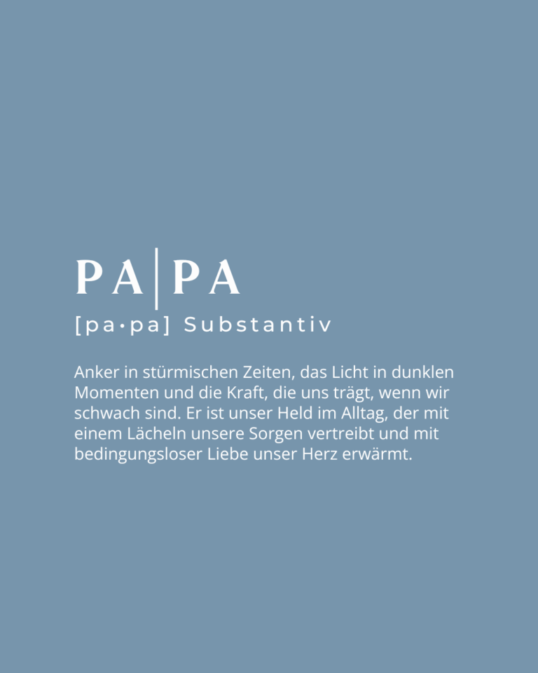 Blau Weiß Ästhetisch Modern Einfach Papa Spruch Vatertag Instagram Post